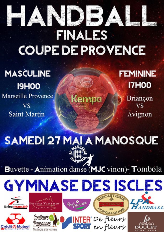 Manosque accueille les finales de la coupe de provence de Handball 