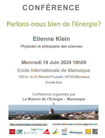 La Maison de l'Energie Manosque - Conférence avec Etienne Klein