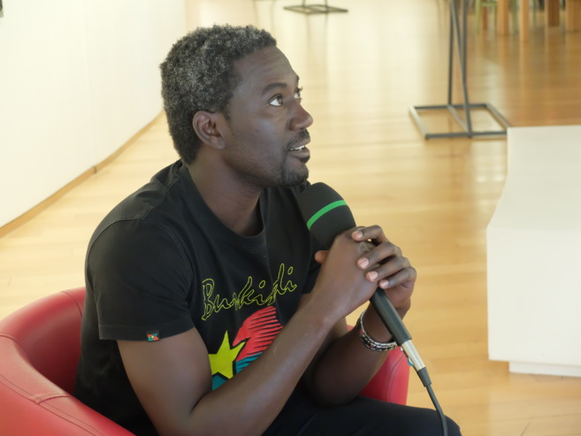 Adrien Bitibaly lors de son interview - crédit photo : Florence Bourg