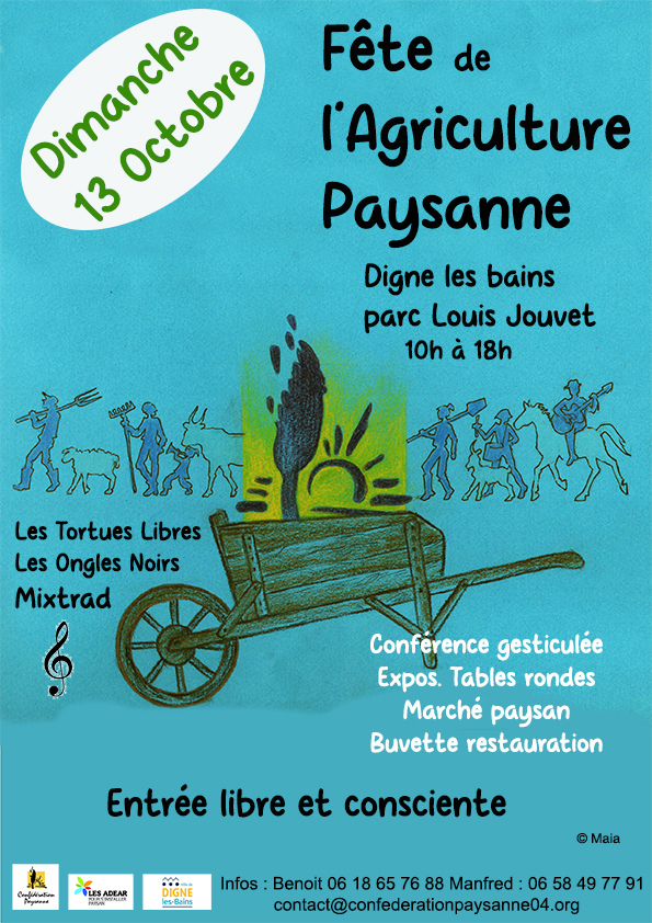 A Digne, grande fête de la Confédération Paysanne dimanche 13 octobre