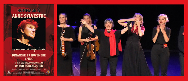 Hommage à Anne Sylvestre à Forcalquier : salle comble et standing ovation.