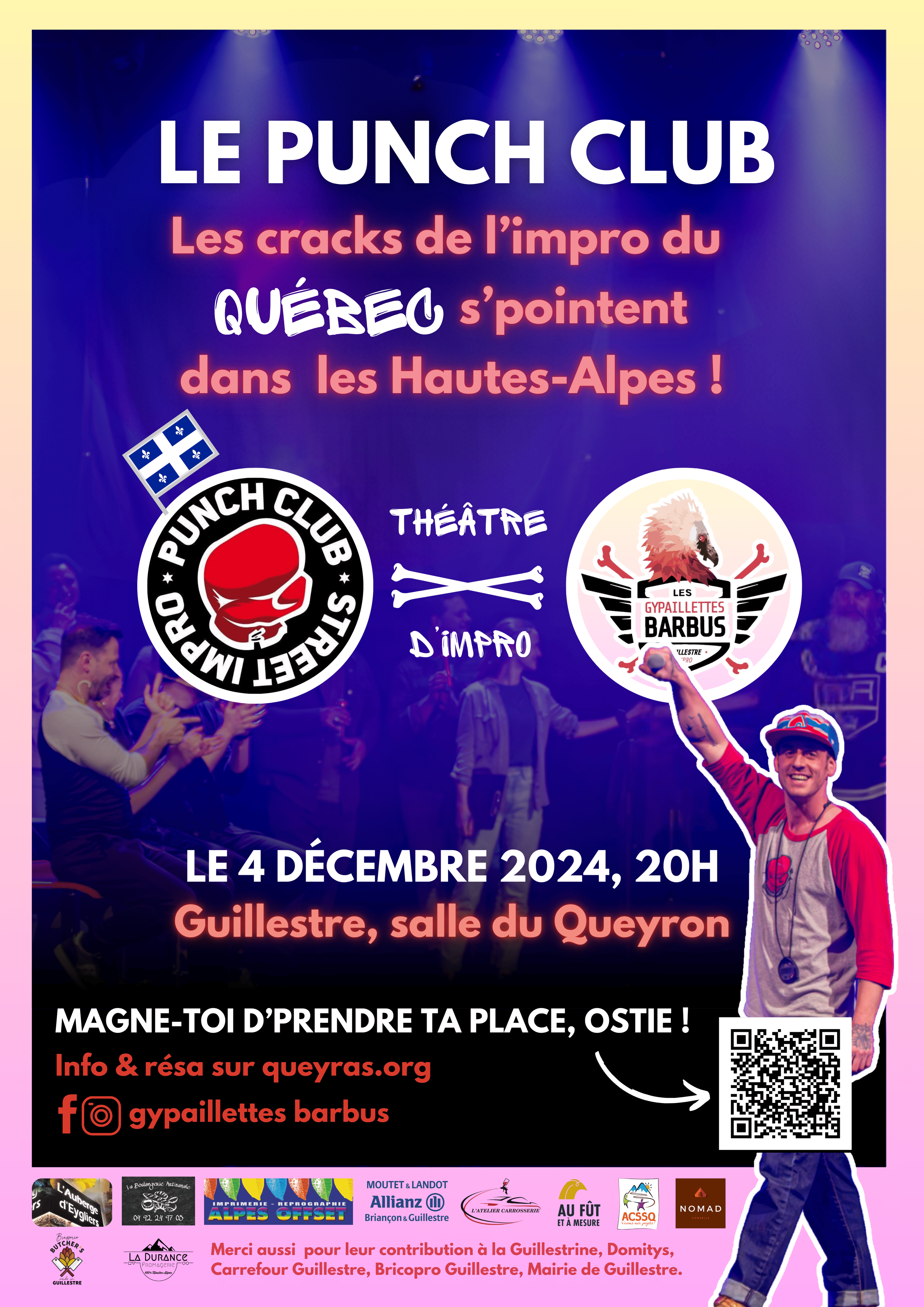 Battle d'impro : Le Punch Club du Quebec vient se mesurer aux Gypailettes Barbus à Guillestre