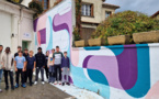 Les jeunes du Sacré Coeur réalisent une Fresque au pôle social de Digne les Bains !